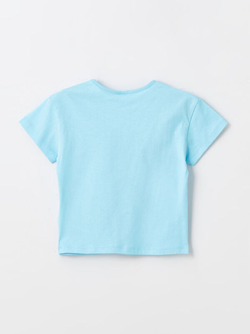 Bisiklet Yaka Bask?l? K?sa Kollu K?z Bebek Ti??rt 2li - Waikiki фото 3