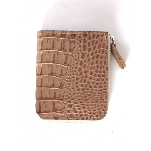 Портмоне женское Croco-ПР-931 натуральная кожа 1 отд, 4 карм, бежевый кайман (79) 264745  фото 2