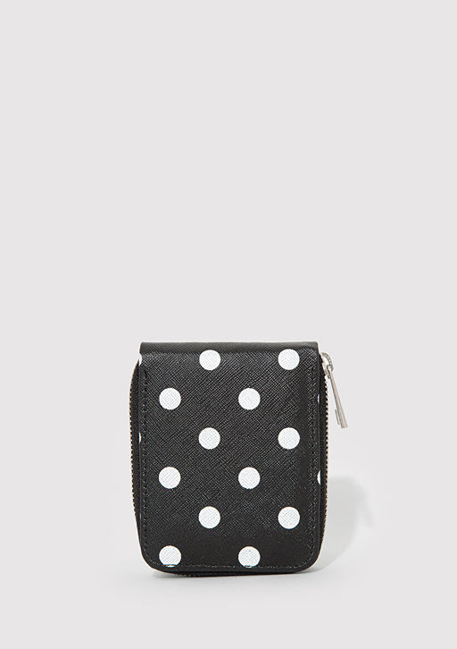 Puantiye Bask?l? Siyah Cuzdan - Mavi фото 2