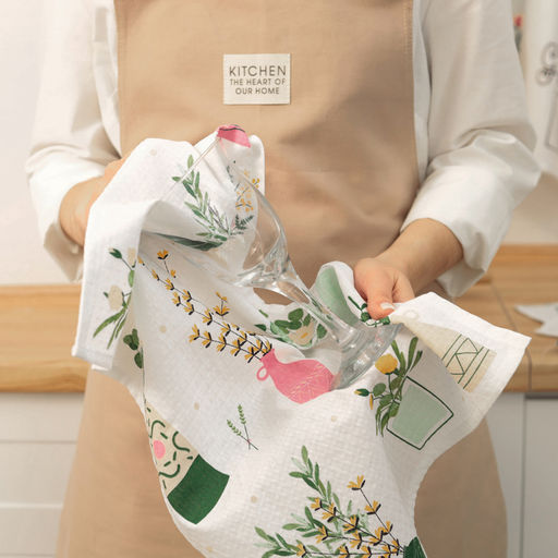 Набор кухонных полотенец Доляна Garden life 35х60см-7шт, 100% хлопок  фото 18