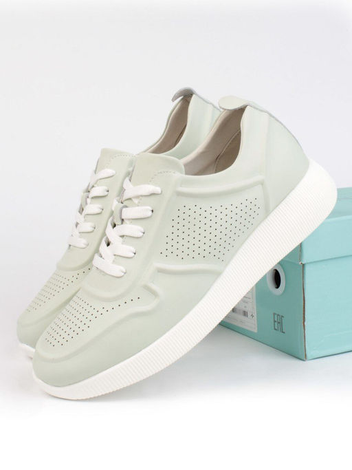 05-PDL195-3 LT. GREEN Кроссовки женские (натуральная кожа) - Фабричный китай фото 15