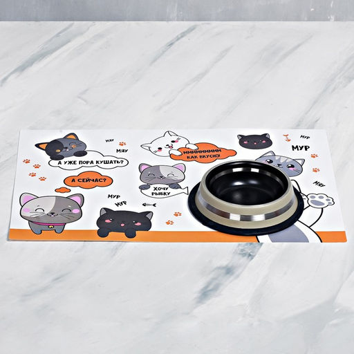 Коврик под миску Хочу рыбку 43х28 см - Пушистое счастье фото 3