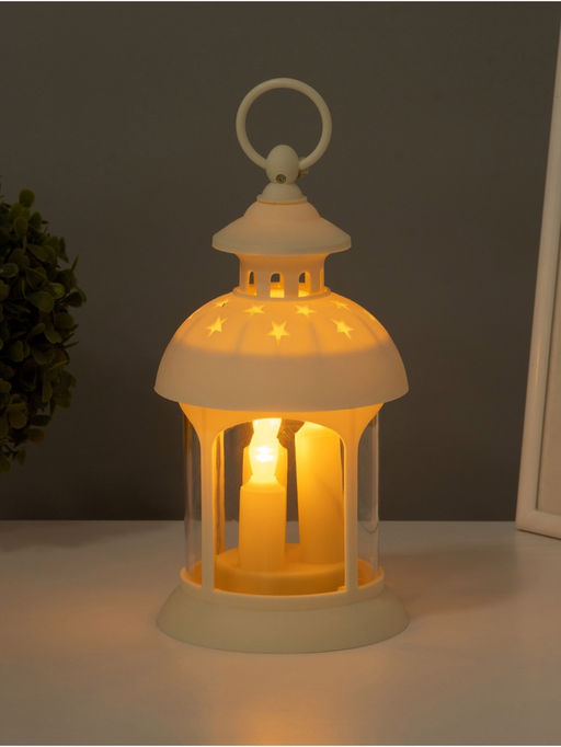 Светодиодная свеча в подсвечнике RISALUX Свечи в звездах, LED-ночник, 1.5 Вт, 3?ААА, 12?12?23 см