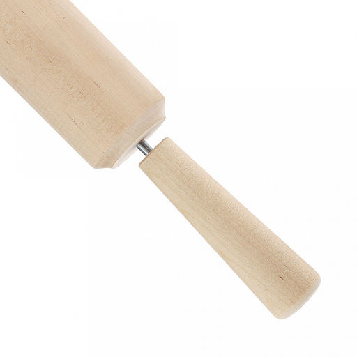 Скалка деревянная 46,5см, д5см, береза, крутящаяся ручка (Россия) - Домашняя Мода фото 2