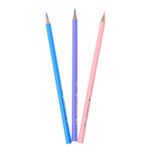Карандаши цветные 12 цветов, deVENTE Trio Mega Soft Pastel, трёхгранный корпус, супер мягкие, 4M, грифель 3 мм, пастельные цвета