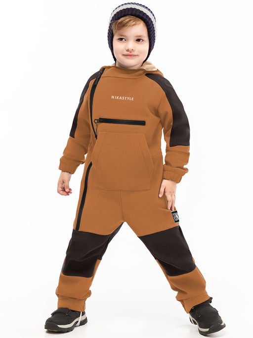 Комбинезон 8л17525 кэмел/черный - Nikastyle фото 2