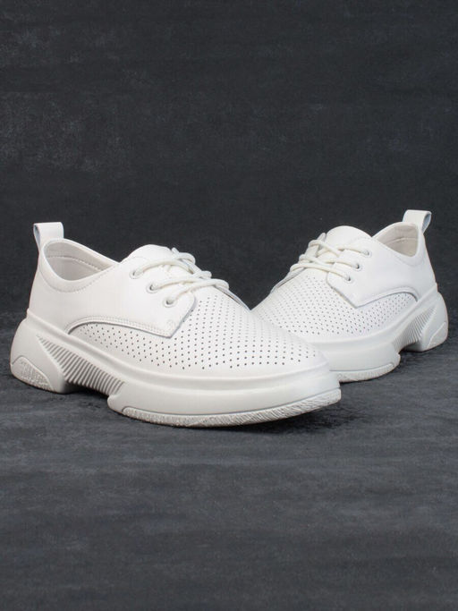 03-PDXL140-5 BEIGE Кроссовки женские (натуральная кожа)