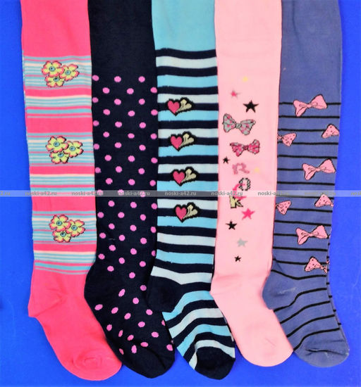 Цена за 12 шт. BFL колготки детские с рисунком на девочек ассорти