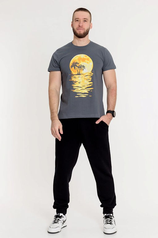 Футболка М122036Пд Серый - Елена фото 2