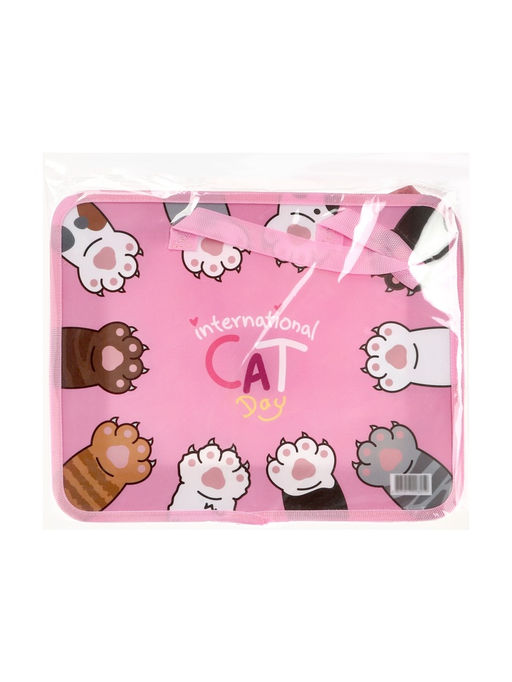 Папка с ручками «Лапки», А4, пластиковая, 70 мм, 322×256 мм