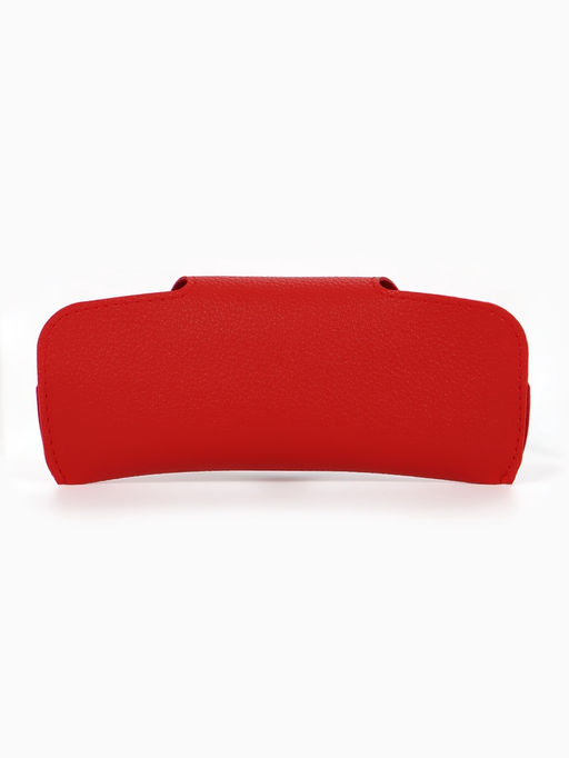 Футляр для очков , 16*3*6,3 см, кнопка, красный