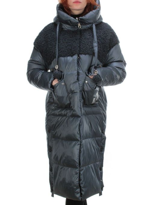 Y21636 DK. GRAY Пальто женское зимнее MEIYEE (200 гр. холлофайбера) - Fashion фото 2