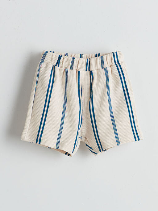 Beli Lastikli ?izgili Erkek Bebek ?ort