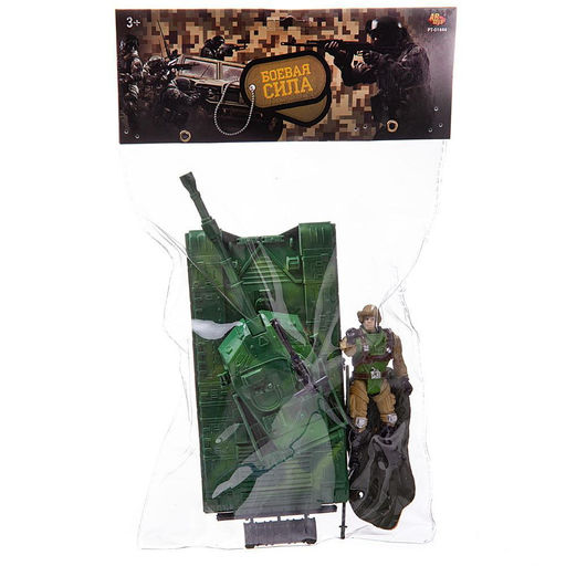 Игровой набор Abtoys Боевая сила Танк, фигурка солдата, аксессуары, в пакете фото 2
