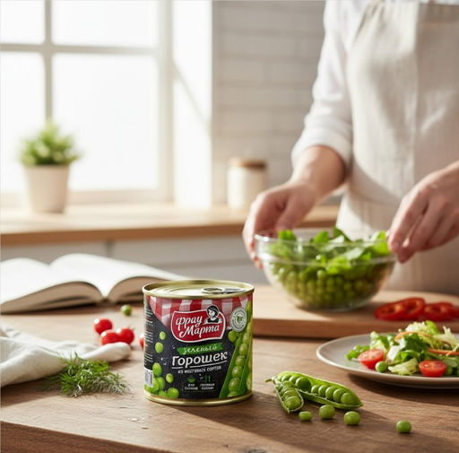 Горошек зеленый Фрау Марта 400г