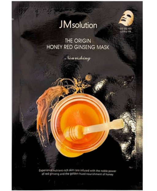 JMSOLUTION Тканевая маска питательная с медом и женьшенем The Origin Honey Red Ginseng Mask (30 мл)  фото 2