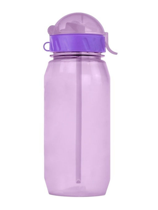 Бутылка "Classic" с трубочкой, purple (400 ml)