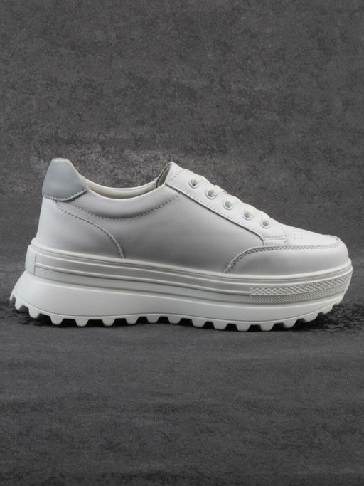 03-YC282-1 WHITE Кроссовки женские (натуральная кожа)