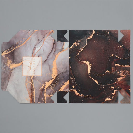 Цена за 5 шт. Кондитерская упаковка, коробка Present for you, 14×14×3.5 см