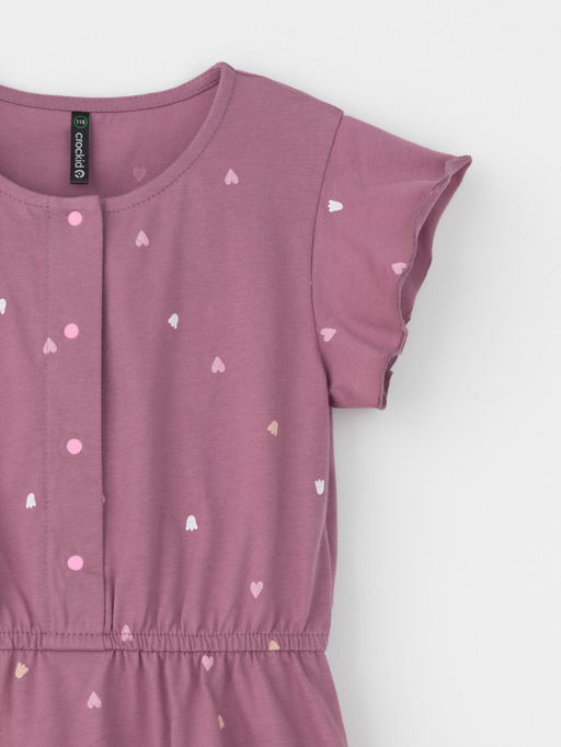 КР 5792-1/темная орхидея,сердечки платье для дев