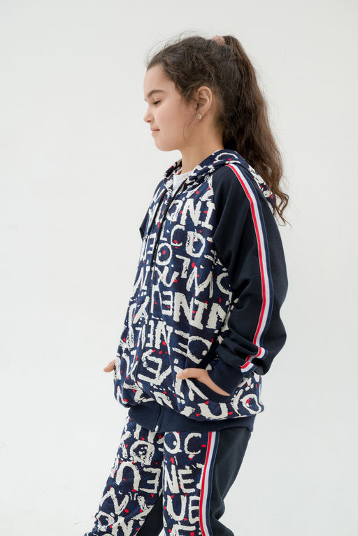 Костюм подростковый из футера 2-хн джемпер и брюки SportLand буквы - Амадэль фото 16