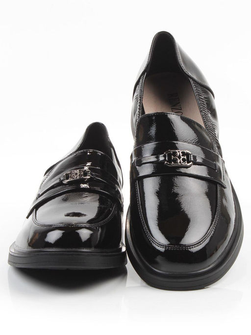 03-DEB103-3 BLACK Лоферы женские (натуральная кожа)