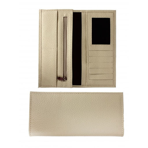 Портмоне женское Croco-ПР-965 натуральная кожа 3 отд, 10 карм, бежевый флотер (28) 264547