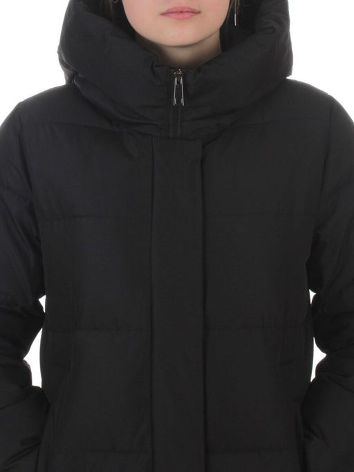 L667 BLACK Пальто зимнее женское (200 гр. холлофайбер)