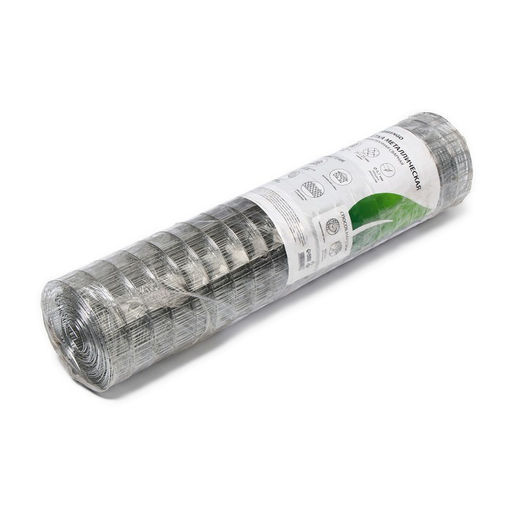 Сетка оцинкованная, сварная, 10×0.5 м, ячейка 25×25 мм, d=0.7 мм, Greengo