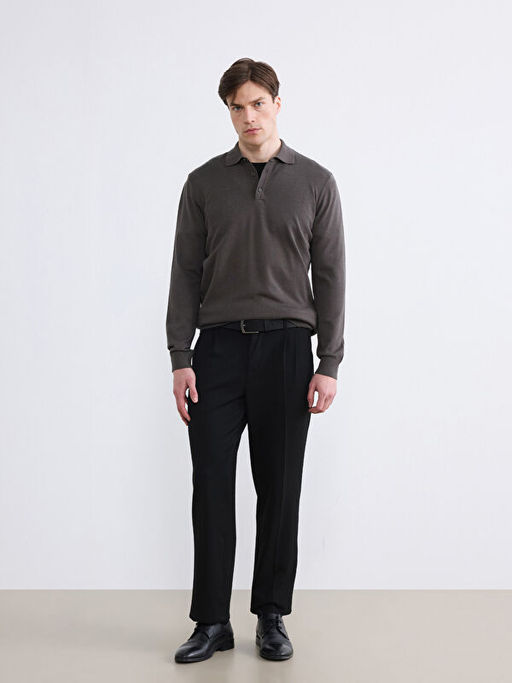 Polo Yaka Erkek Triko Kazak