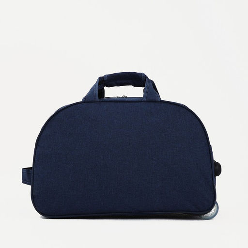 Сумка дорожная на молнии, на колёсах, 2 наружных кармана, цвет синий - Simaland фото 2