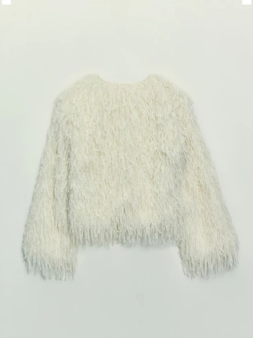 Жакет из перьев с пайетками / Zarina