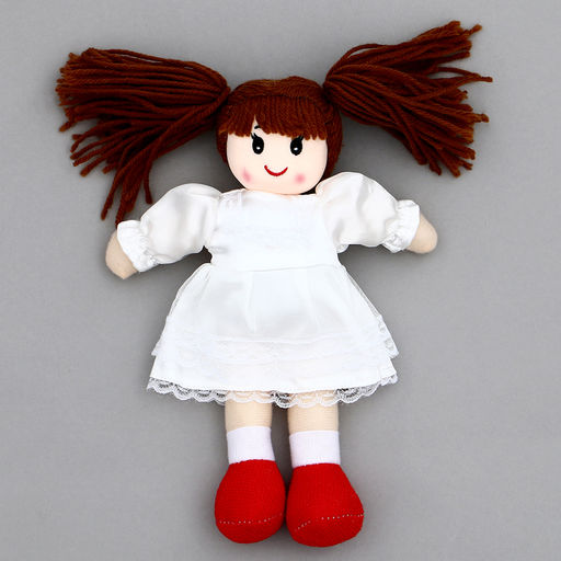 Мягкая игрушка «Кукла» в белом платье, на подвесе, 25 см