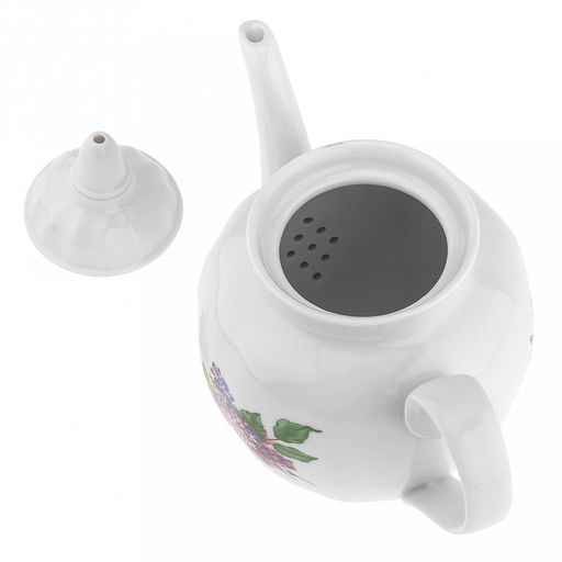 Чайник заварочный фарфоровый Сирень 900мл, д13см, h14см, форма Гранатовый (Россия) - Домашняя мода фото 4