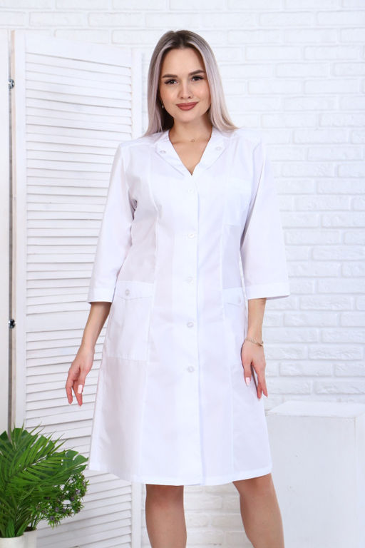 Халат женский 140 ТС. Цвет: белый - Стильб фото 2