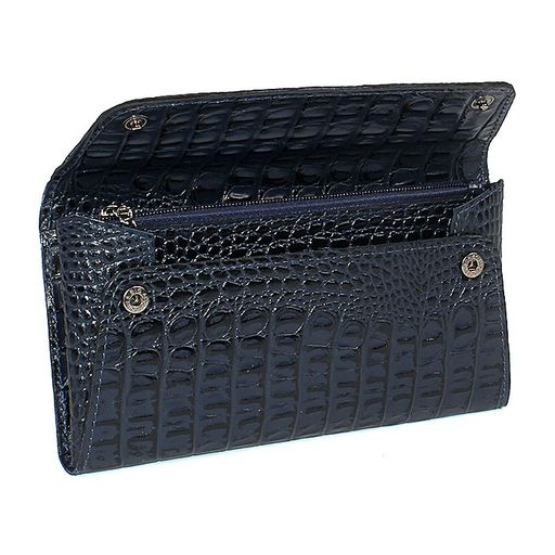 Портмоне мужское Premier-H-36 (2 в 1) натуральная кожа 2 отд, 5 карм, рем-петля, синий кайман (310) 177305  фото 3