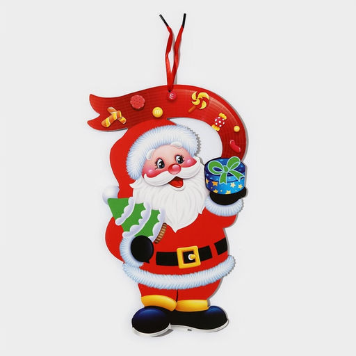 Новогоднее украшение настенное Дедушка мороз, подвеска, 35х23 см - Simaland фото 5