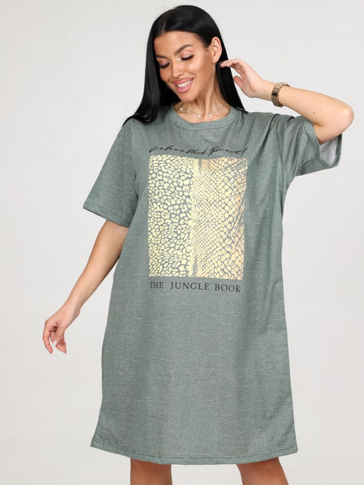 221 ТУНИКА ЖЕНСКАЯ (Джинса зелёная) - А-дина фото 3