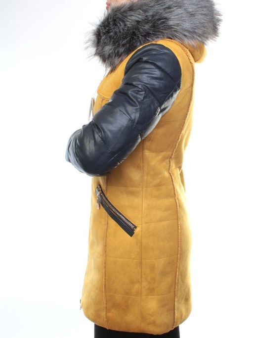 5157 YELLOW Парка женская зимняя (150 гр синтепон, искусственный мех) - Fashion фото 6