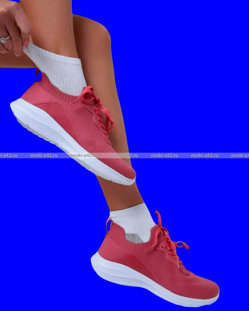 Цена за 10 пар. Носки женские укороченные белые (серая подошва) арт. 6621