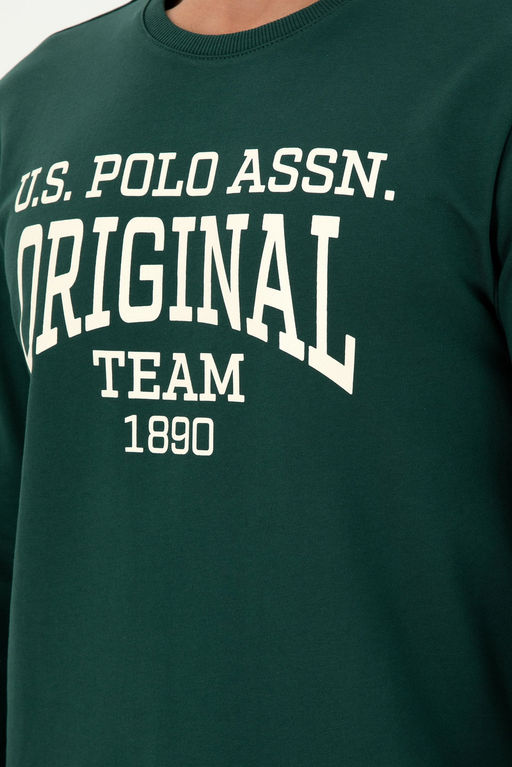 Мужской темно-зеленый свитшот - U.s. polo assn фото 7