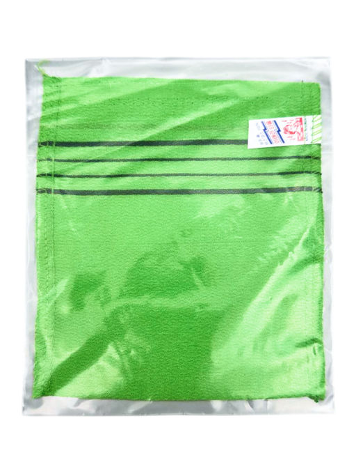 Bath Towel Мочалка-варежка для душа с пилинг-эффектом, однослойная, зелёный