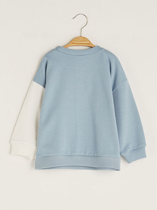 Bisiklet Yaka Uzun Kollu Bask?l? Erkek Bebek Sweatshirt - Waikiki фото 2