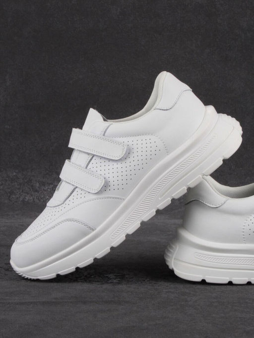 03-YH516-1 WHITE Кроссовки женские (натуральная кожа)