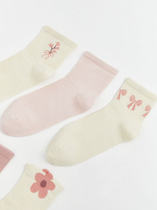 ?i?ekli Kad?n Soket ?orap 5li