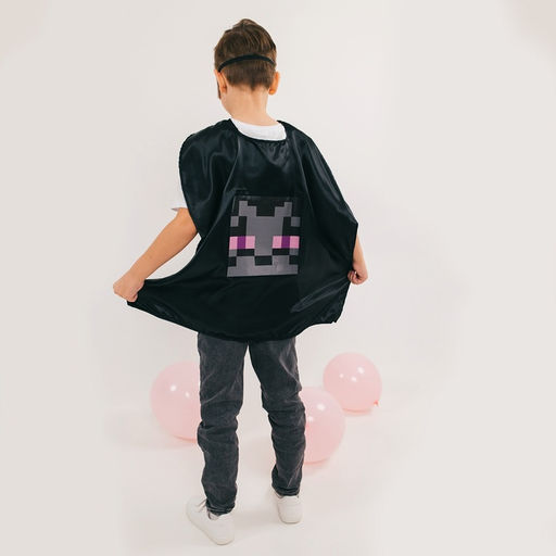 Карнавальный набор «Кубо-мир», плащ, маска, цвет чёрный