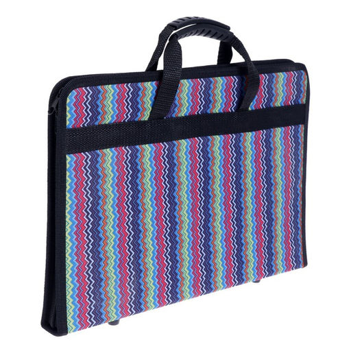 Папка с ручками текстильная, А4, 370×260 мм × 40 мм, каркасная, 2 В4 «Вдохновение. Райе»