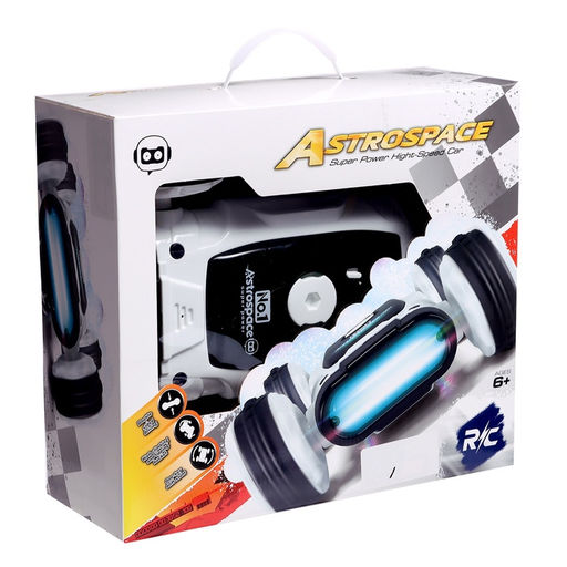 Машинка перевертыш Техно, радиоуправляемая, дрифт, аккумулятор, на пульте управления, цвет белый - Simaland фото 10