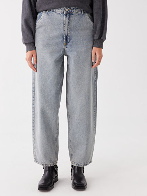 Straight Fit Kad?n Jean Pantolon