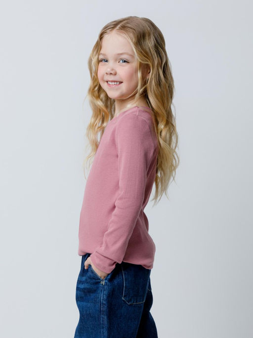 КР 302673/пепельная роза джемпер (лонгслив) для дев